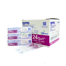 NIPRO NEEDLE 24G ยาว 1 นิ้ว